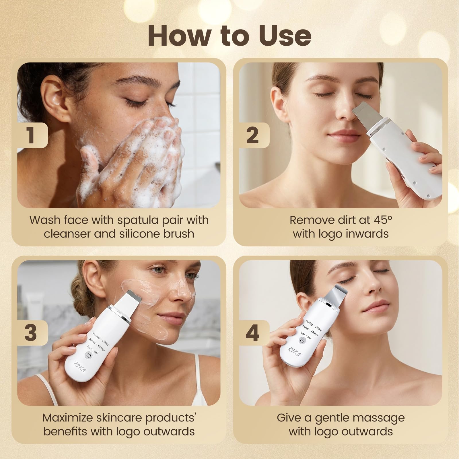 Amazon.com: Rika Skin Care Tools, Skin Scrubber Waterproof Facial
